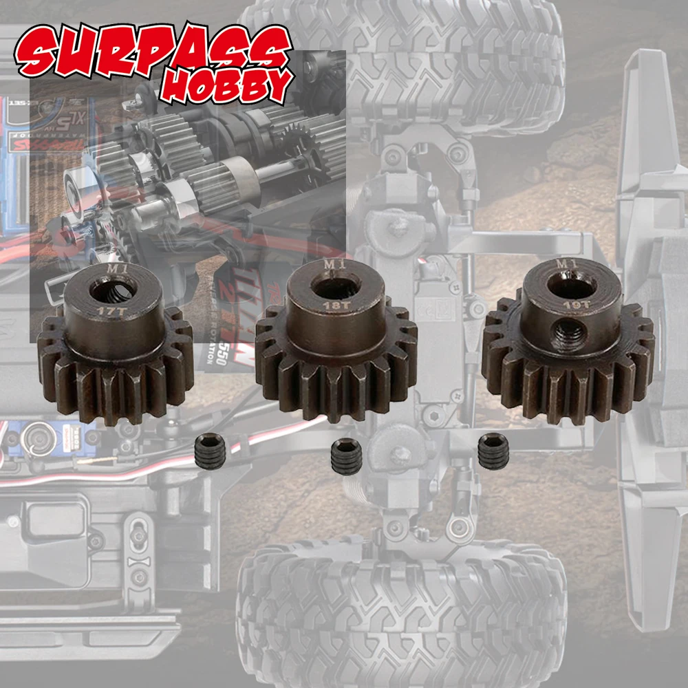 SURPASSHOBBY 3 шт. M1 5 мм 11T 13T/14T 16T/17T 19T/20T 22T Шестерня двигателя для 1/8 RC багги АВТОМОБИЛЯ