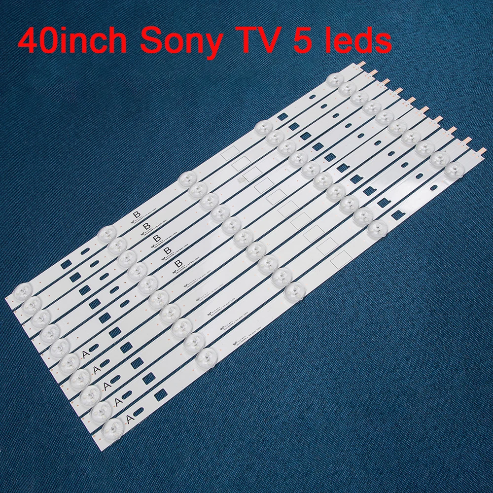 

10Pieces(5A+5B) Sony LED Backlight strip 5 lamp For Sony 40inch NDSOEM A/B TYPE REV0.1