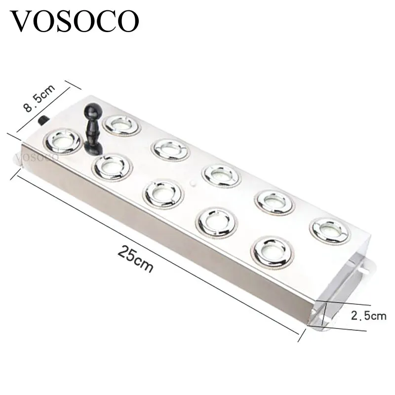 

Industrial level 7kg/h 10 Head Atomizer Stainless steel Ultrasonic Air Humidifier Nebulizer Mist Maker Diffuser Purifier 48V