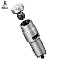 De Baseus Portátil Auricular Bluetooth Inalámbrico de Auriculares Cargador de Coche 2 en 1 Bluetooth Headset 2.4A Coche Rápido Cargador de Teléfono