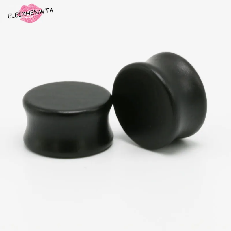 

ELEIHENWTA 8mm-20mm 2 pcs 1Pair/lot Black Solid Wood Ear Tunnel Ear Plug Piercing Body Jewelry Ear Expander Reamer Stretchin