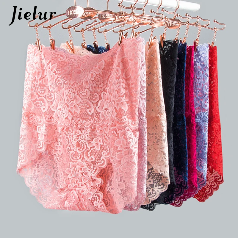 Buy Jielur Plus Size Ladies Panties Lace Comfortable Briefs for Women High