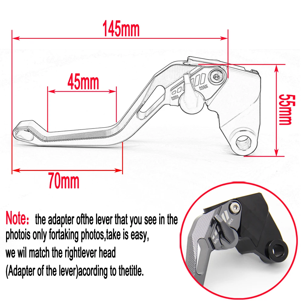 Мотоцикл 5D CNC алюминиевый микро-переключатель Длинный рычаг сцепления тормозные рычаги Набор для Yamaha XMAX X MAX 300 X-MAX 300