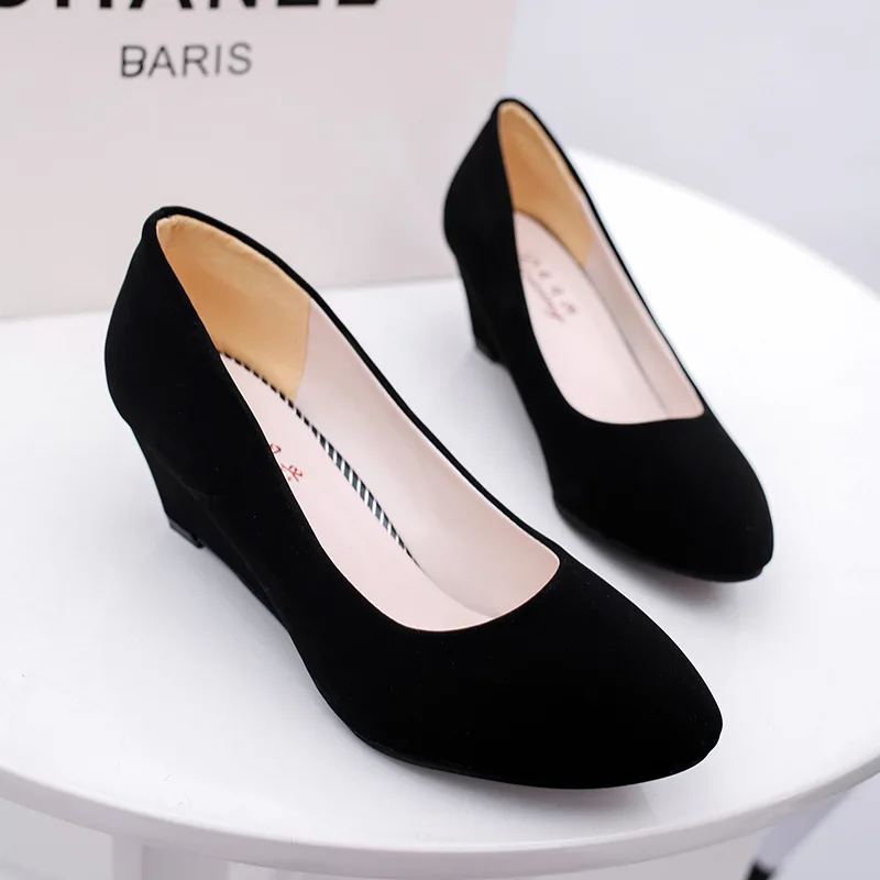 Высокое качество Модная обувь на высоком каблуке туфли на низком каблуке Женская обувь Демисезонный Для женщин слипоны повседневная женская обувь женские туфли-лодочки