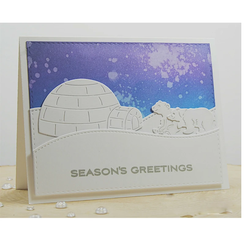 

Ice House Igloo Metal Cutting Dies Stencils For DIY Scrapbooking Decorative Embossing Handcraft Christmas Die Cutting Template