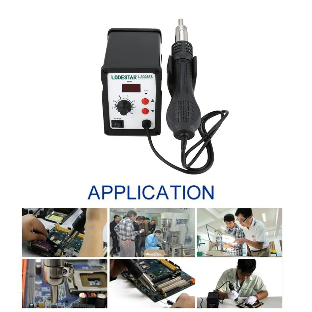 LODESTAR 110/220V Hot Air Gun Desoldering Soldering Rework SMD Station Kit Heat Gun Desoldering Tool + 3 Nozzles