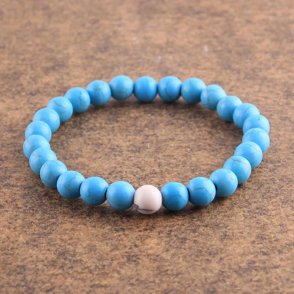 2Pcs/Set Matte Natural stone beads Couple Lovers best friend bracelet for women yoga Yin Yang Bracelets& Bangles men Jewelry