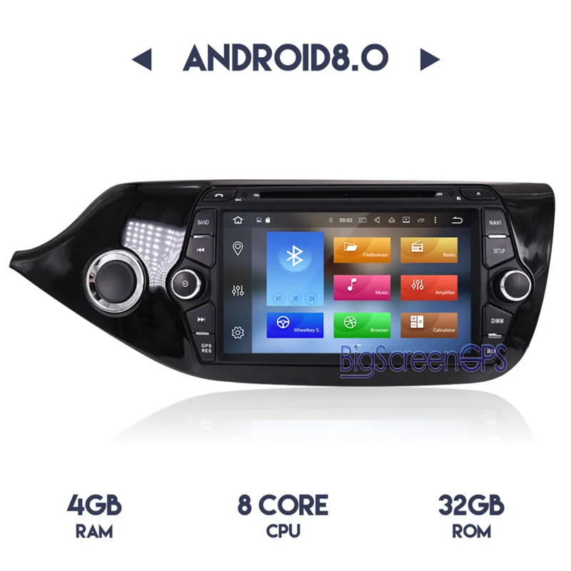 Cheap The Newest Android8.0 7.1 RAM4GB ROM 32GB Car DVD Player GPS Navi For KIA CEED2013-2016 Radio Head Unit Multimedia Stereo  Wifi 3