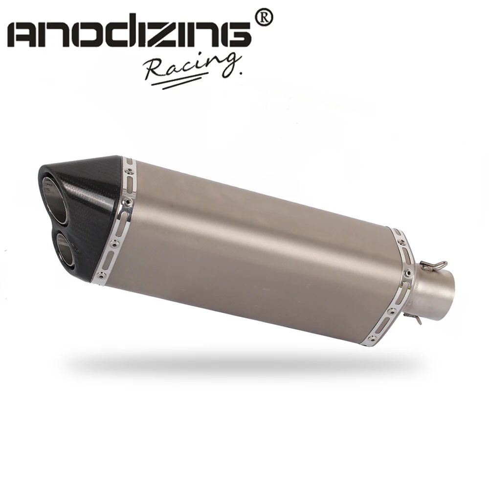 Universal 51mm Big Size Motorcycle Muffler Exhaust with Double Exhaust holemotorcycle muffler