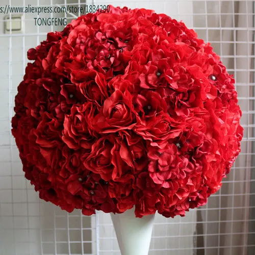 50cm wedding decoration road lead artificial 2/3 round flower ball wedding table centerpiece