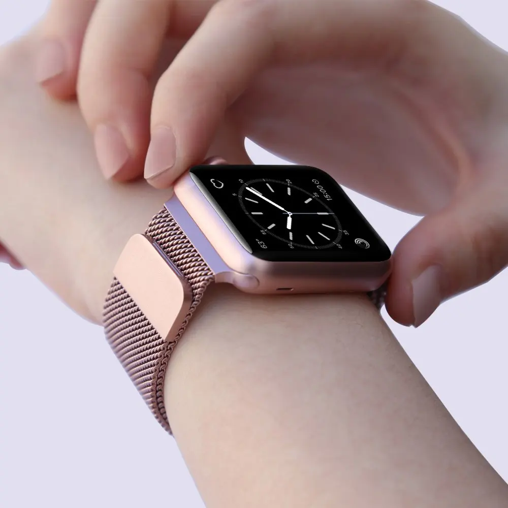Essidi Миланский ремешок для Apple Watch серии 1 2 3 38 мм 42 мм смарт-часы для Iwatch серии 4 5 Магнитная застежка 40 мм 44 мм