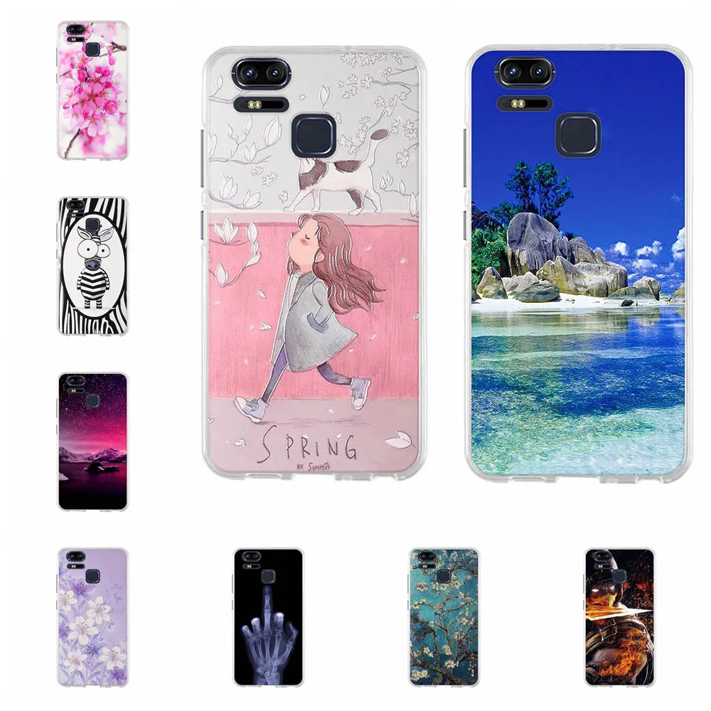 

For Asus Zenfone 3 Zoom ZE553KL Case Soft TPU For Asus ZenFone 3 Zoom ZE553KL Cover Cute Pattern For Asus Zenfone Zoom S Funda