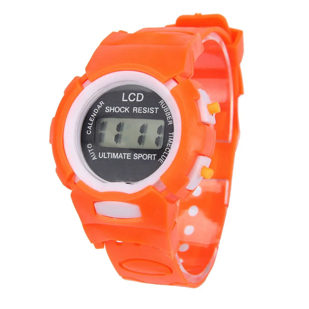 

Child Electronic Digital LCD Kids Girls Students Fashion Wristwatch Cute Rubber Strap Child Watches Alarm Sport Hand Clocks #W