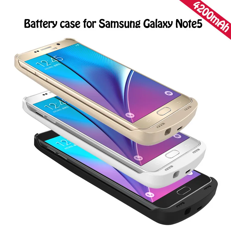 

High Quality New 4200mah Backup External Battery Charger Case for Samsung Galaxy Note 5 note5 N9200 Charger Case Cover