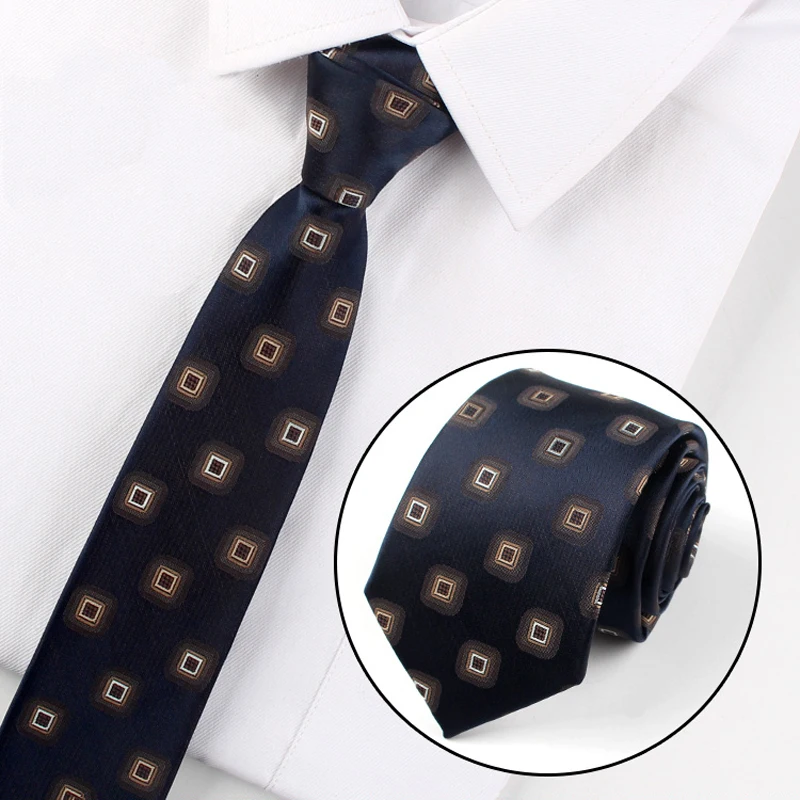 Мужской брендовый Новый Модный Полосатый галстук на шею см 7 см, темно-синий, винный, красный, деловой галстук на шею для мужчин, упаковка с