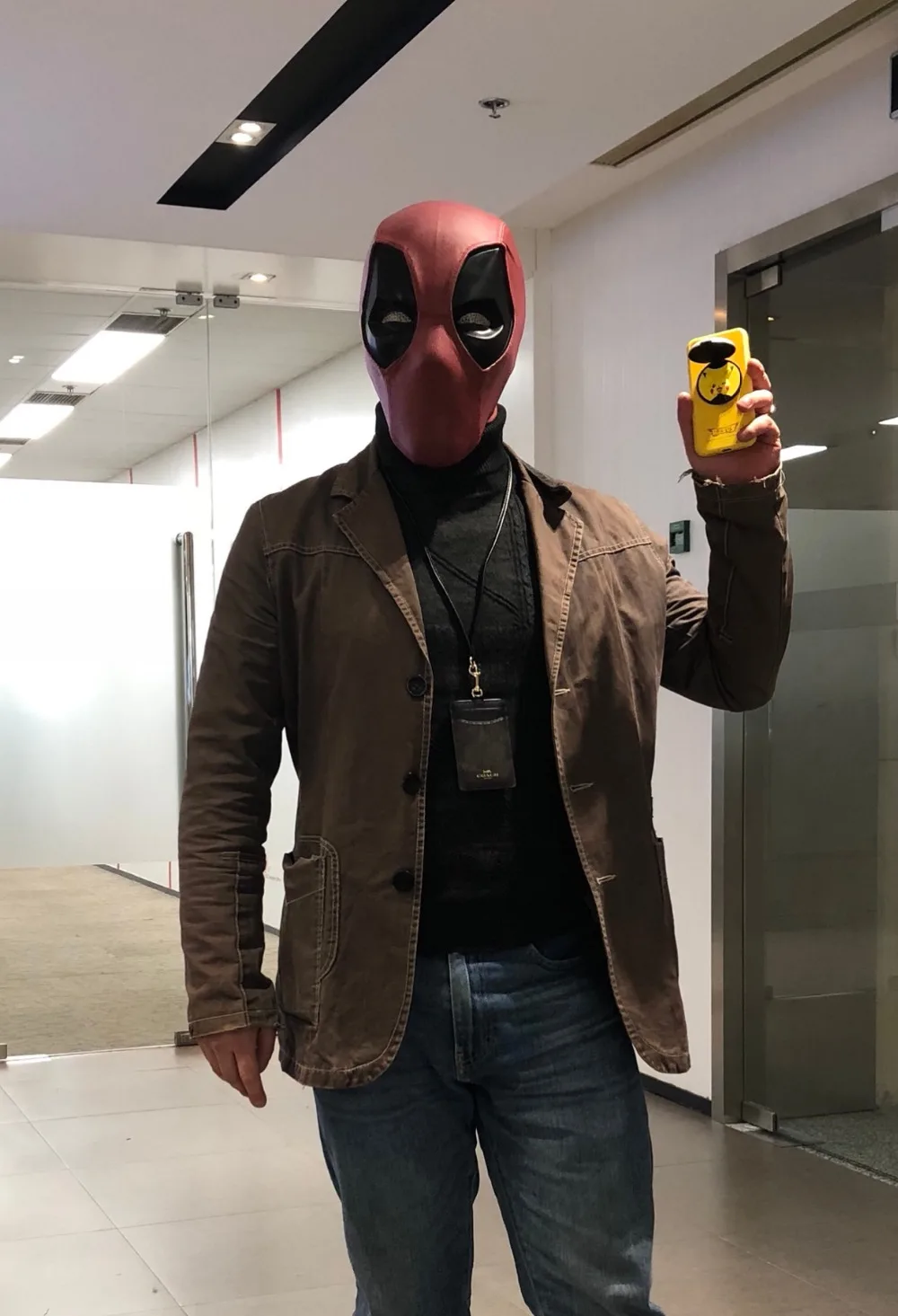 

Marvel Movie 1:1 Deadpool Helmet Cosplay Prop Face Shell ABS Plastic Full Mask FaceShell Drop shipping High Quality for Cosplay