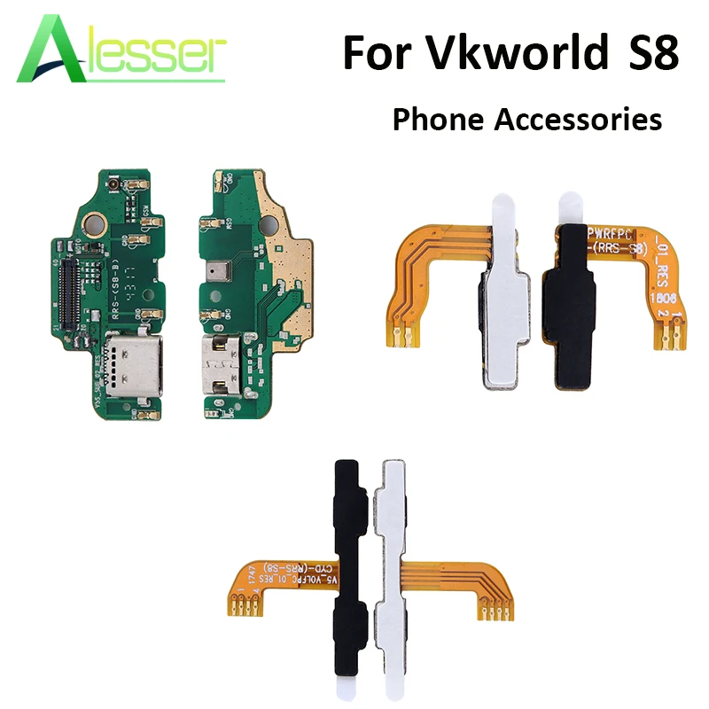Alesser для Vkworld S8 USB вилка плата зарядки питания вкл. Выкл. Гибкий кабель Кнопка