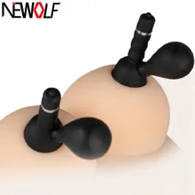 Vibrating Breast Nipple Sucker Nipple Pussy Clitoris Massager Pump Sex Stimulator Vibrators Sex Toys for Women Adult Games PY709