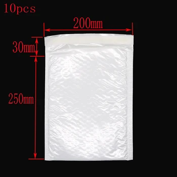 

(20*25cm+3cm) White Ultra Lightweight Pearl Film Envelope Waterproof Shockproof Bubble Bag Business Office Stationery 10pcs