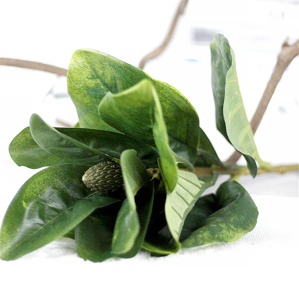 Artificial Magnolia Leaves High-grade Simulation Indoor Plants For Wedding Home Table Garden Marriage Decoration - Цвет: B