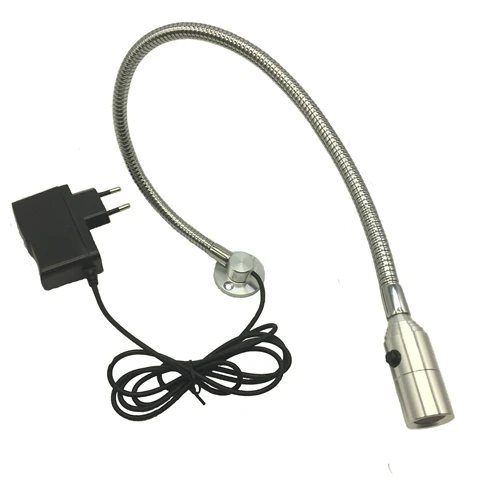 

1W LED FLEXIBLE GOOSENECK WALL BEDSIDE LAMP