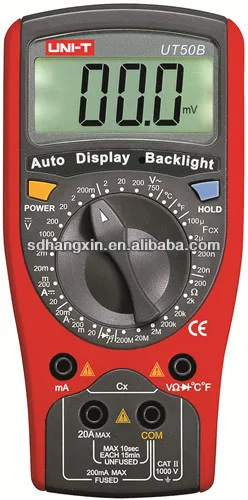 Image of Uni-T UT50B multimeter on Uni-T website