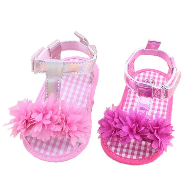 New Baby Girl Floral Summer Crib Soft Sole Non-slip Princess Shoes First Walkers