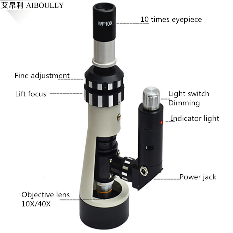 AIBOULLY BJ-A400 портативный металлографический микроскоп ручной на месте микроскоп зум 100X-400X раз диагностические инструменты