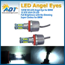 120 Вт CR EE H8 LED Ангельские глазки Halo Кольцо маркер Лампочки белый 6000 К для BMW h8 E92 Ангельские глазки