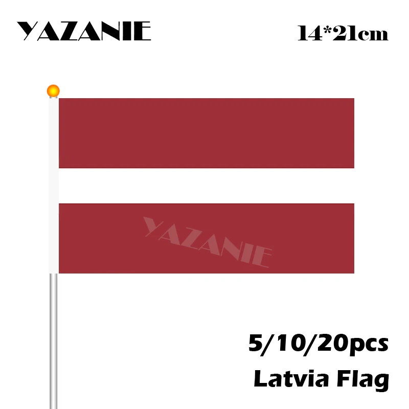YAZANIE 14*21 см 5/10/20 шт 2018 Латвийский полиэфирный баннер флаги мира #8 стран