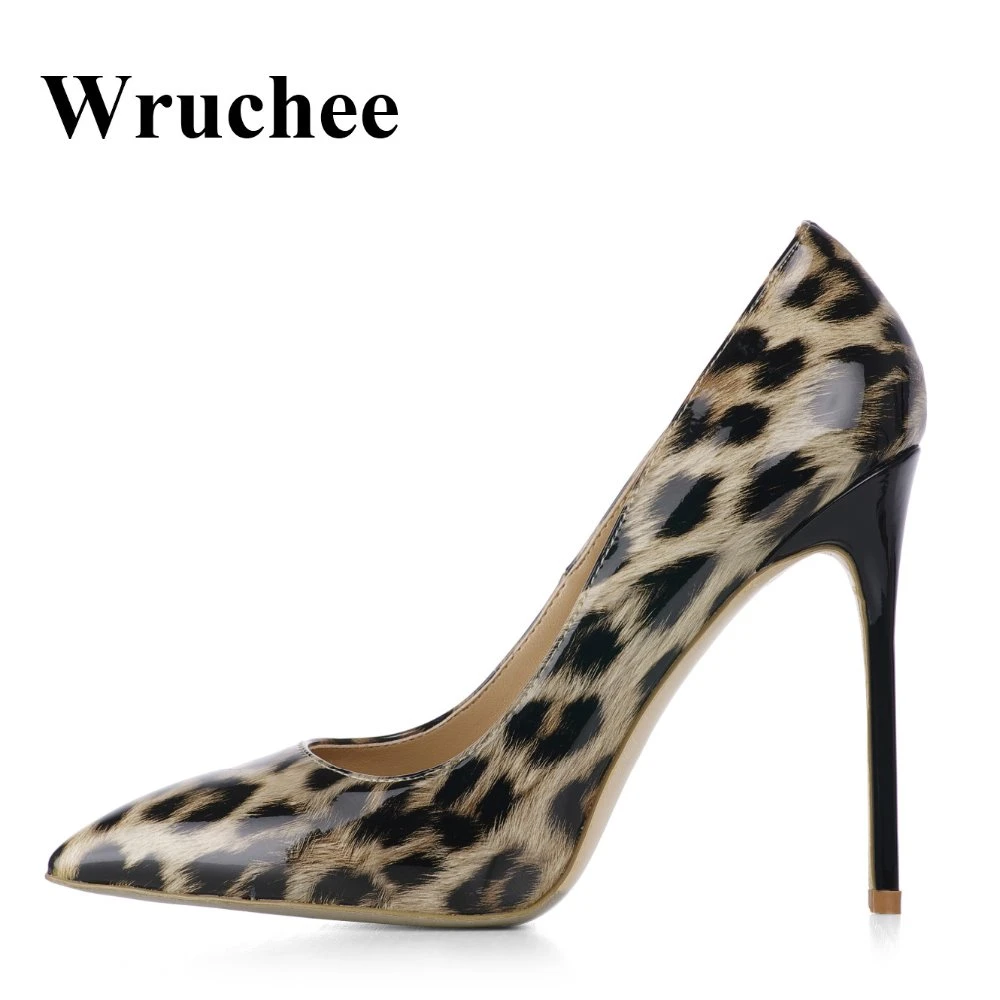 leopard patent heels