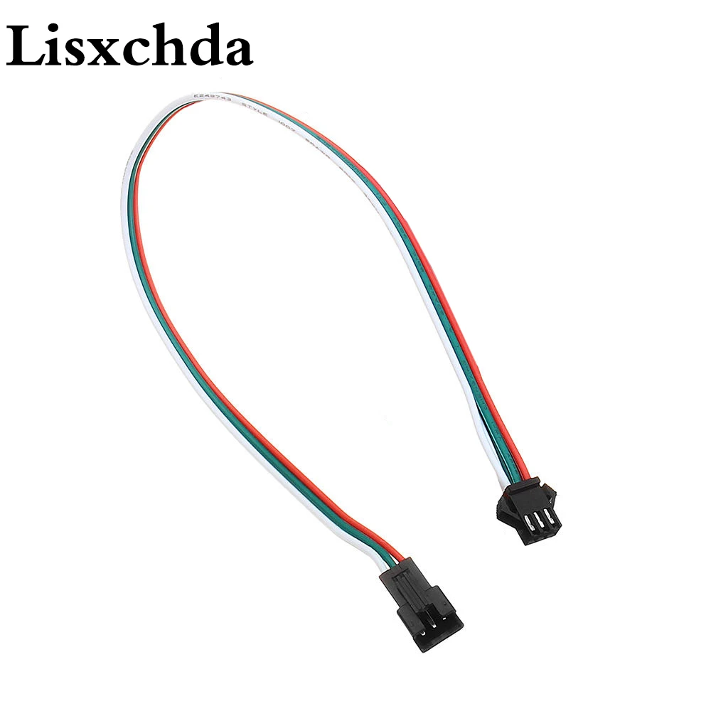 1 paire de connecteurs mâles et femelles SM3P à 3 broches pour bandes lumineuses LED WS2812B WS2811, câble de connexion d'extension, connecteur rapide