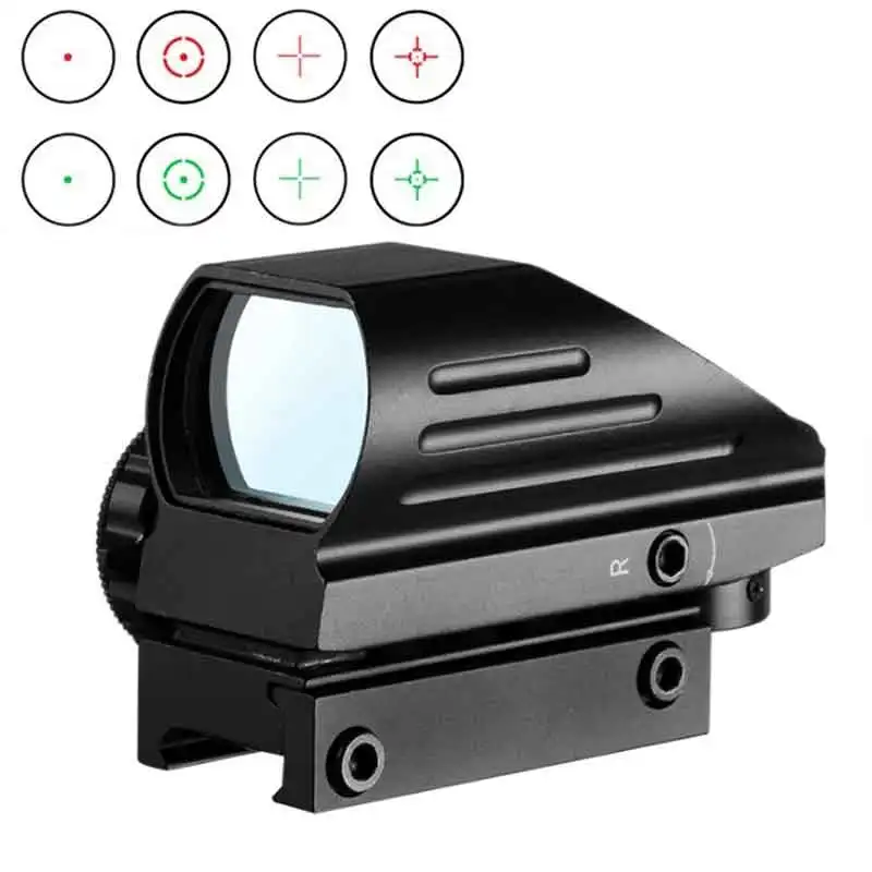 

Tactical Reflex Red Green Laser 4 Reticle Holographic Projected Dot Sight Scope Airgun sight Hunting 20mm Rail Mount AK