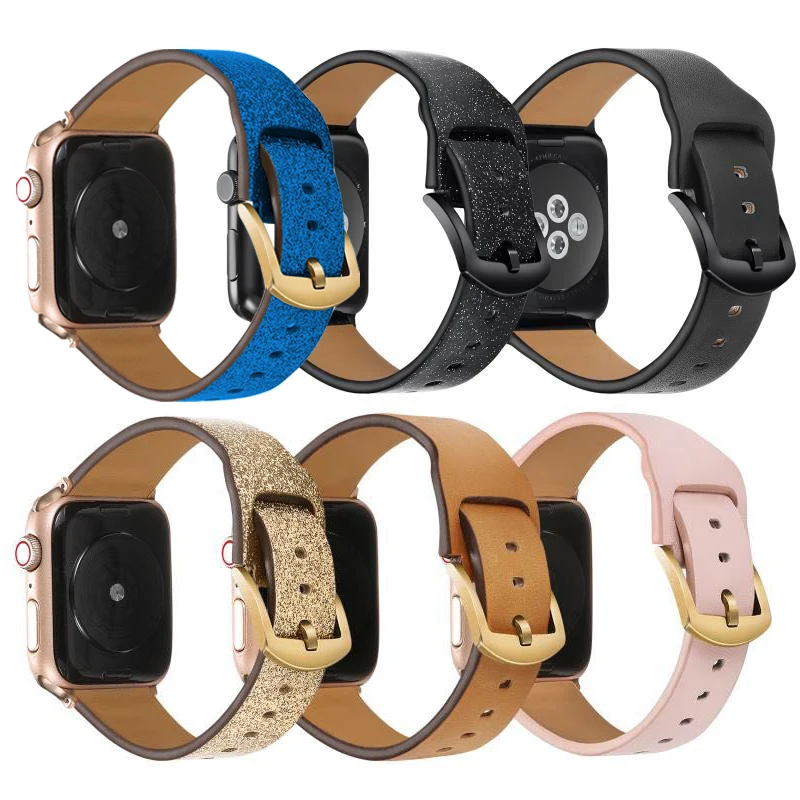 Высококачественный ремешок для часов Apple Watch 42 мм 38 мм 40 мм 44 мм для iWatch 4 3 2 1 Band Sports Leatherseries 5