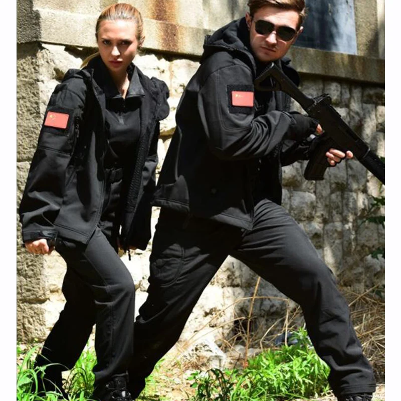 Esporte ao ar Roupas de Caça Militar à Prova Cabolsas com Capuz para Acampamento Livre Softshell Tático Jaqueta Masculina Camuflagem Dmilitary Água Caminhadas Tad 25 High Quality Esporte e Lazer