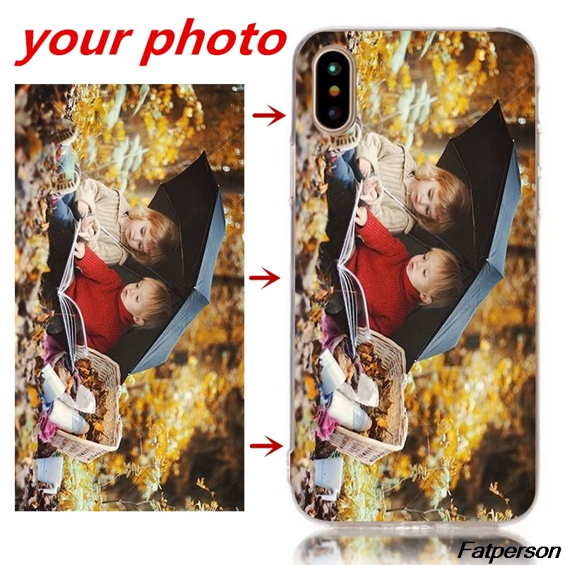 Custom LOGO Design Hard Transparent Photo Case for iPhone 5S 4S 6 6s 7