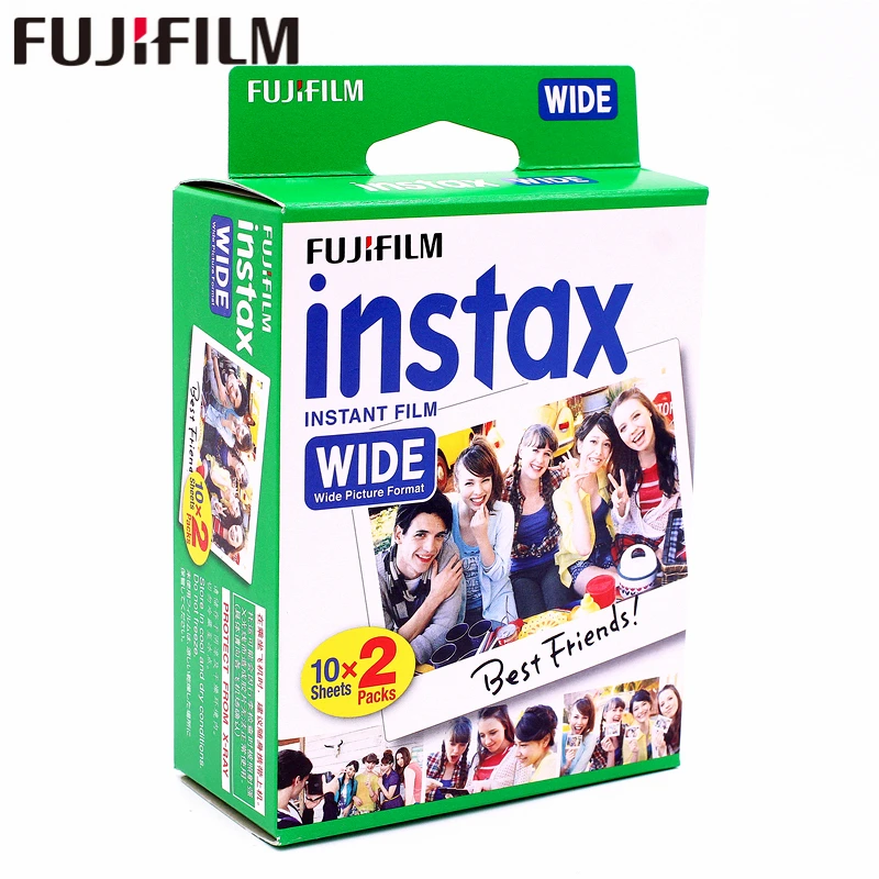 Натуральная белая пленка для Fuji Instax Wide Film белый 20 листов для камеры Fuji Instant фотобумага Камера 300/200/210/100/500AF