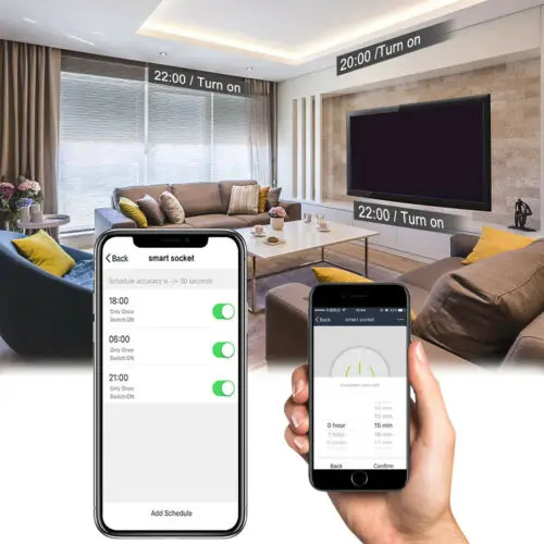 1x Wi-Fi Smart разъём ПДУ розетка работает с Alexa Google Home