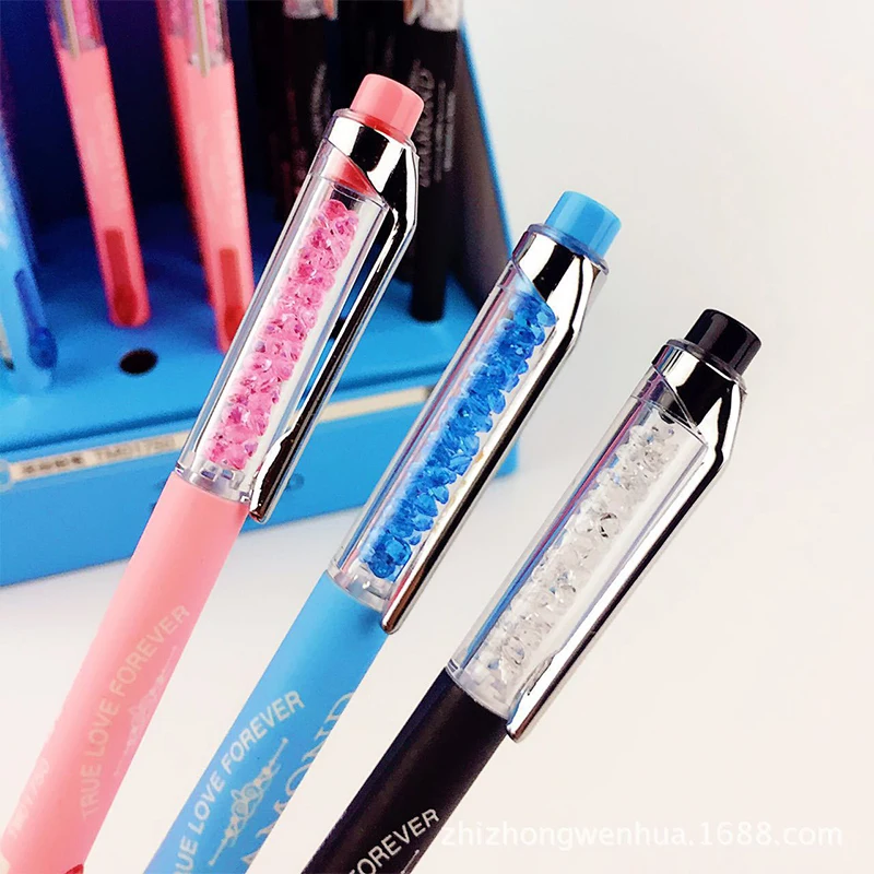 

3 pcs/lot Cool Diamond Decoration Mechanical Pencil Kawaii Stationery Automatic Pencils For Student Writing Office School Supply