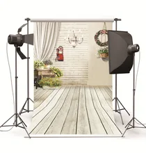 Crianças Guirlanda Fundos Fotográficos Piso De Madeira Foto Backdrops Fotografia Vinil Fundos Para Estúdio de Fotografia Fundo de Pano