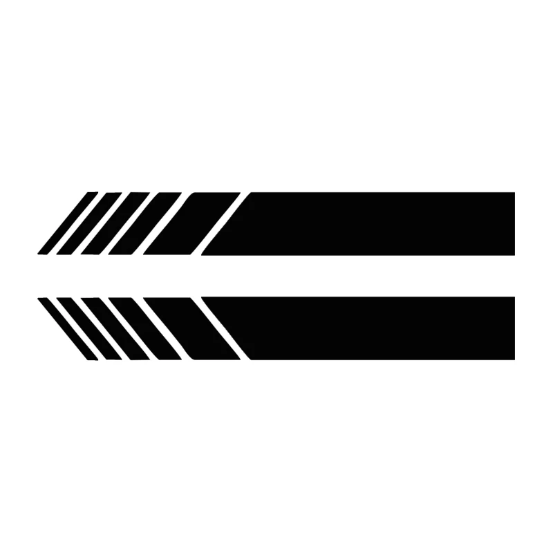 15.32cm 2 Pieces Rearview Mirror Side Sticker Stripe DIY Body Decal Auto Window Wall Door Vinyl Car Stickers BlackSilverLaser (2)