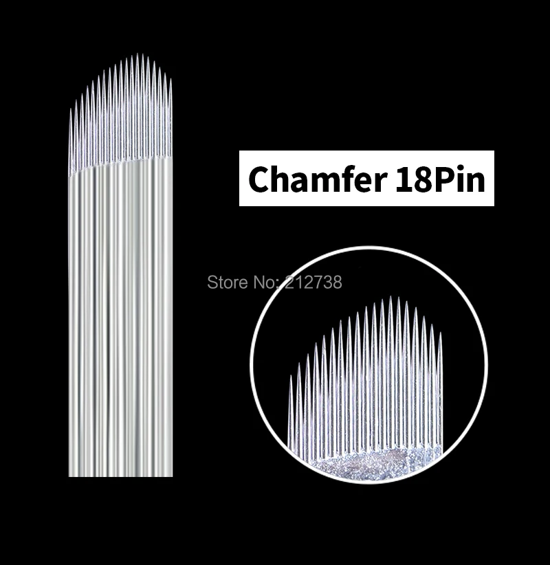 Новинка; 10 шт. 14/15/16/17/18Pin туман иглы для перманентного макияжа бровей Иглы лезвия для мануального татуажа бровей, ручка ручной Embroidery-B5