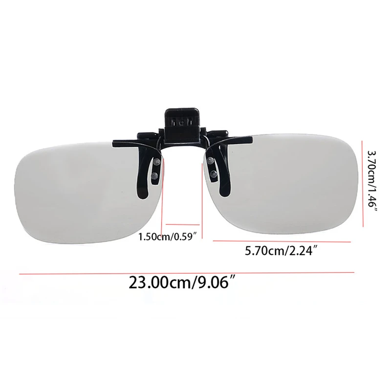 High Quality 1 PC Clip On type Passive Circular Polarized 3D Glasses Clip for 3D TV Movie/Cinema