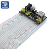 3,3 V/5 V MB102 Breadboard power module + MB-102 830 puntos del prototipo de Solderless pan kit Junta 65 cables de puente flexibles ► Foto 3/6