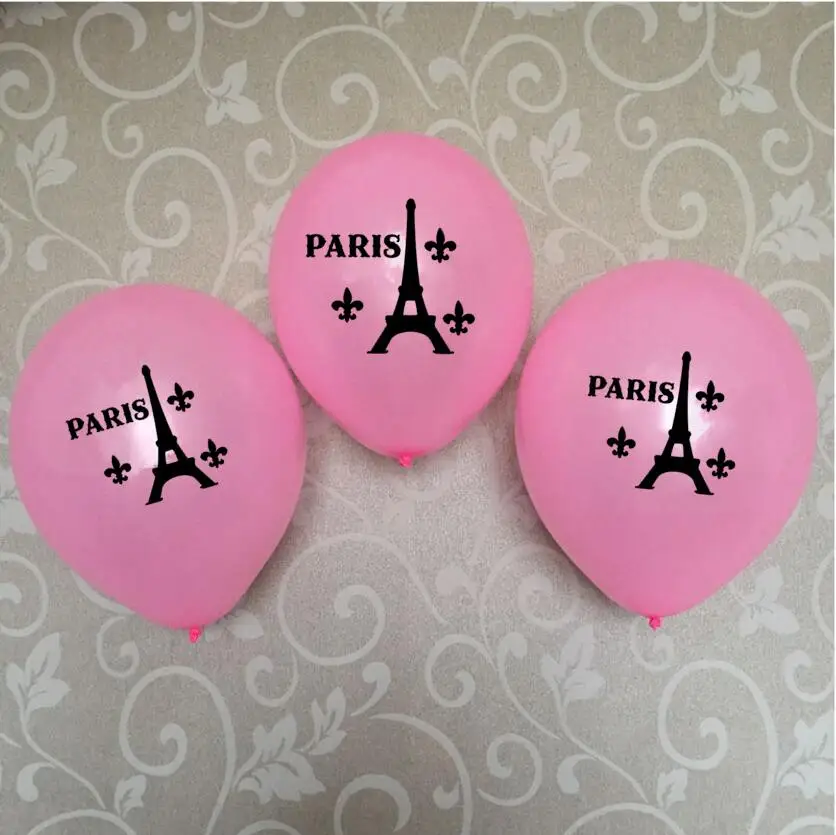 12 Pink Paris Eifel Tower Balloons I Love Paris Theme Sweet 16