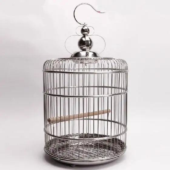 Stainless Steel Thruputs Sangkar Burung Beo Beo Putaran Cup
