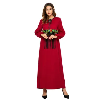 

Tassel Casual Maxi Dress Knitted Muslim Abaya Full Loose Kimono Long Robe Gowns Ramadan Middle East Arab Islamic Clothing 4.16