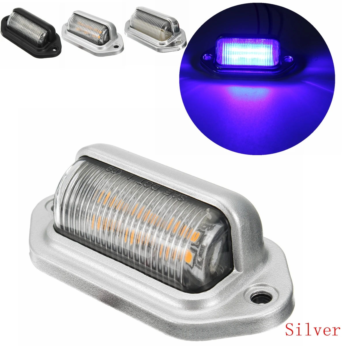 6LED Number License Plate Tag Light Universal For Boat RV Truck Trailer Lorries Caravan Interior