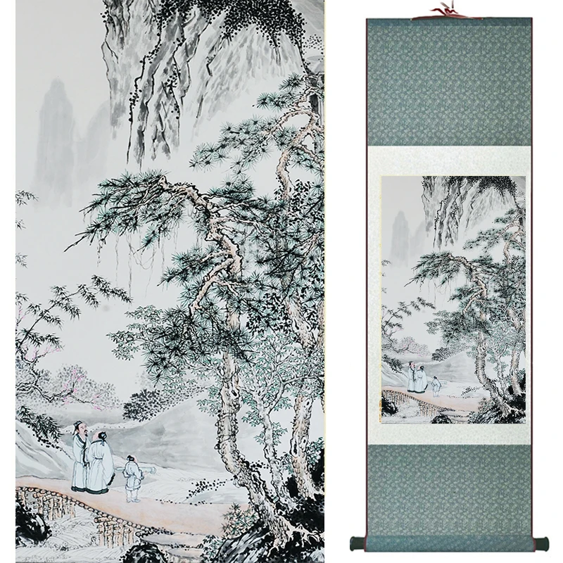 landscape painting Home Office Decoration Chinese scroll painting Mountains and river painting 19050907