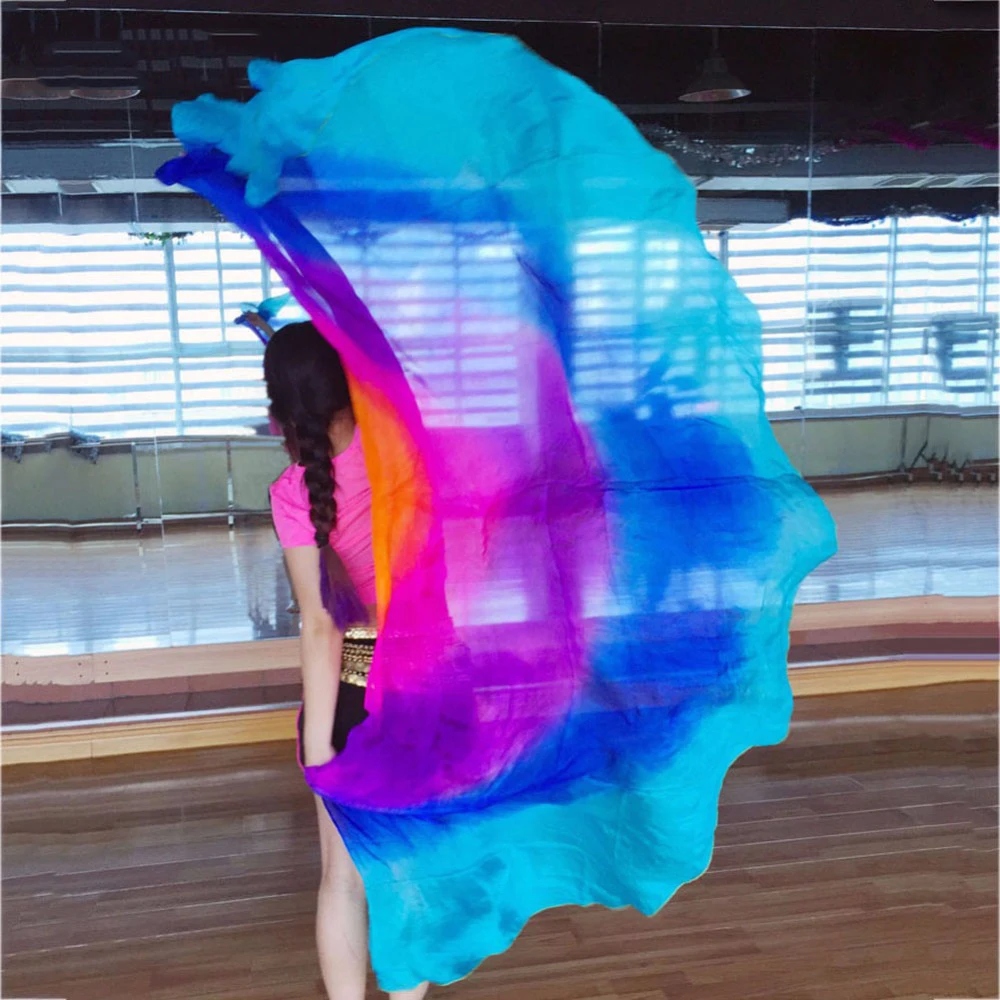 

Женская пряжа для танца живота Fantasia, 100% Шелковая вуаль, 5 цветов, профессиональные аксессуары для бальных танцев вечерние 10431